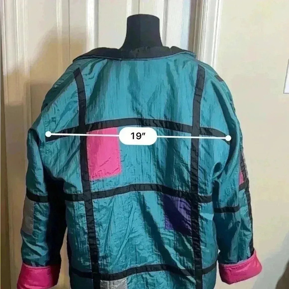 Spencer Douglas Colorful Geometric Pattern Jacket Vintage Retro 80s 90s - Picture 5 of 8